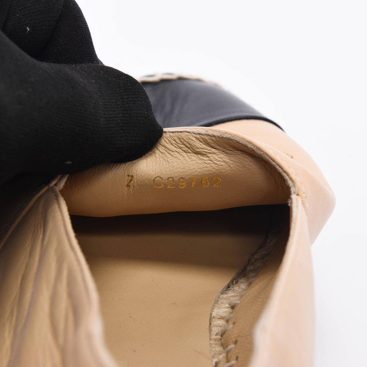 Chanel Beige & Black Lambskin CC Espadrilles 36