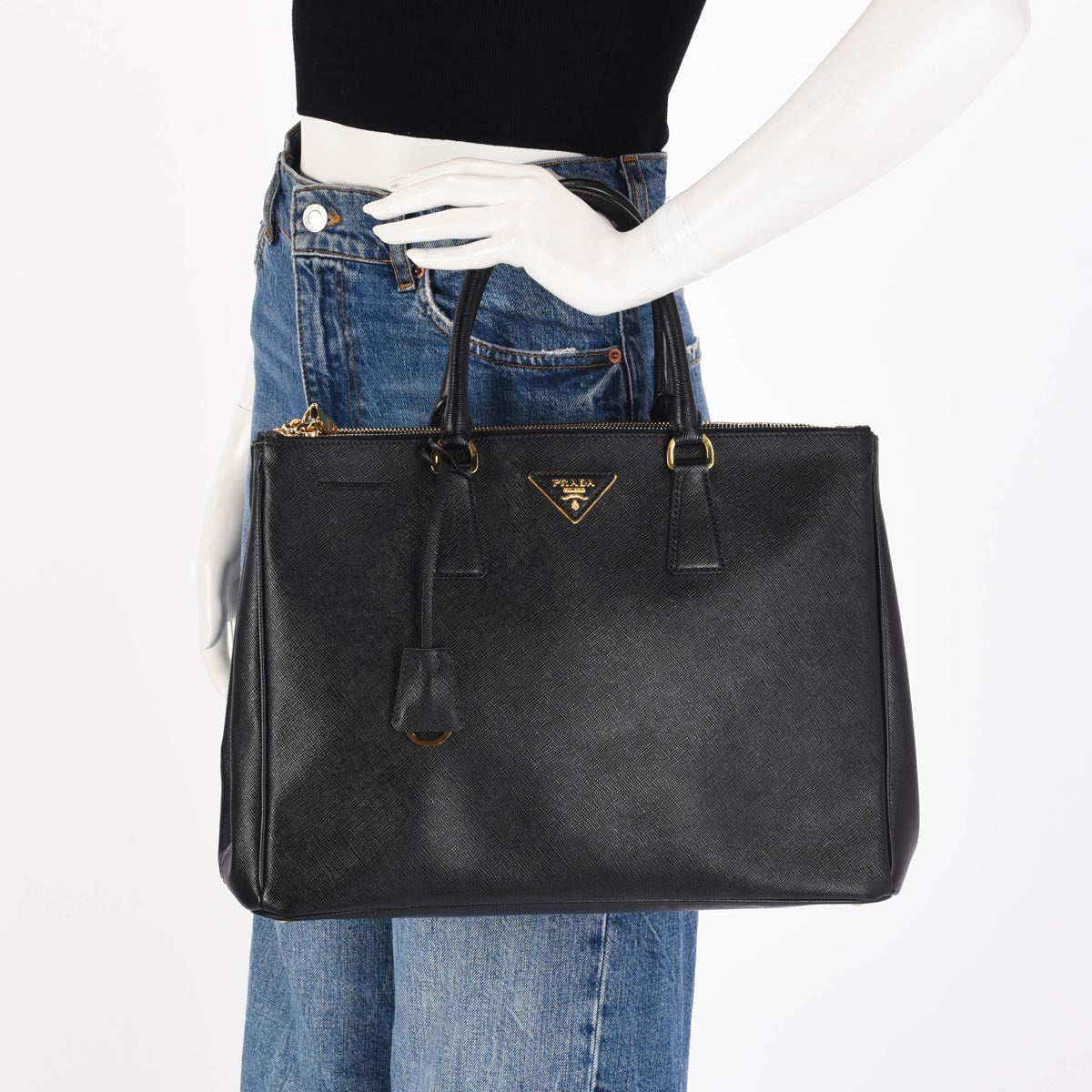 Prada Black Saffiano Large Galleria Bag