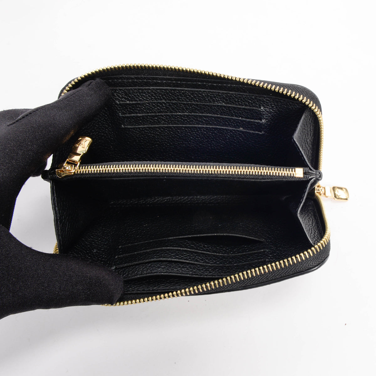 Louis Vuitton Black Monogram Empreinte Margot Wallet