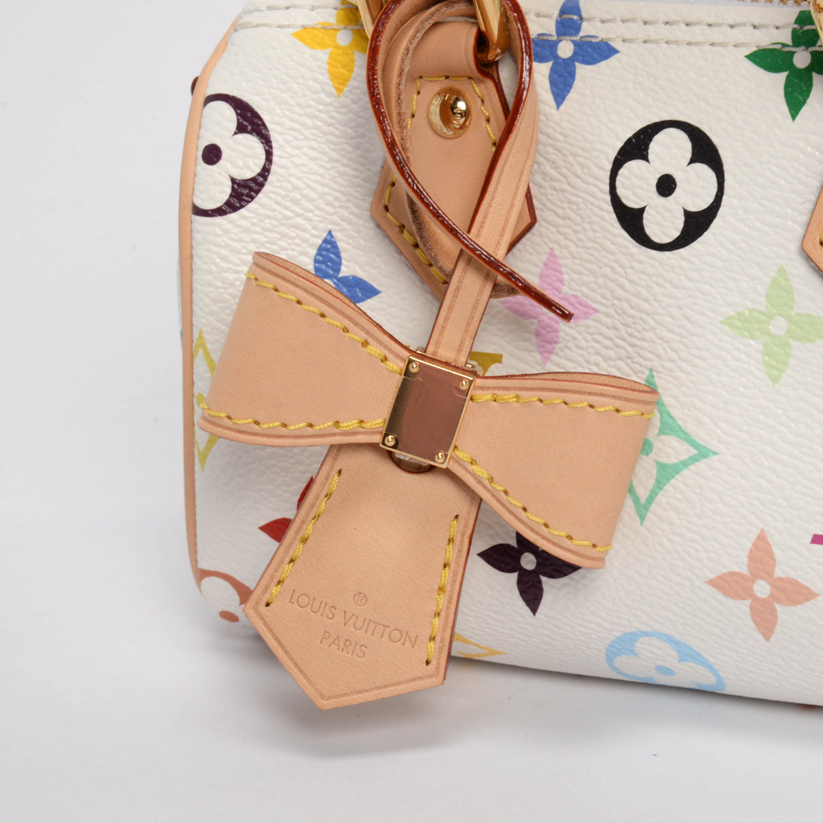 Louis Vuitton x TM White Multicolore Monogram Nano Speedy