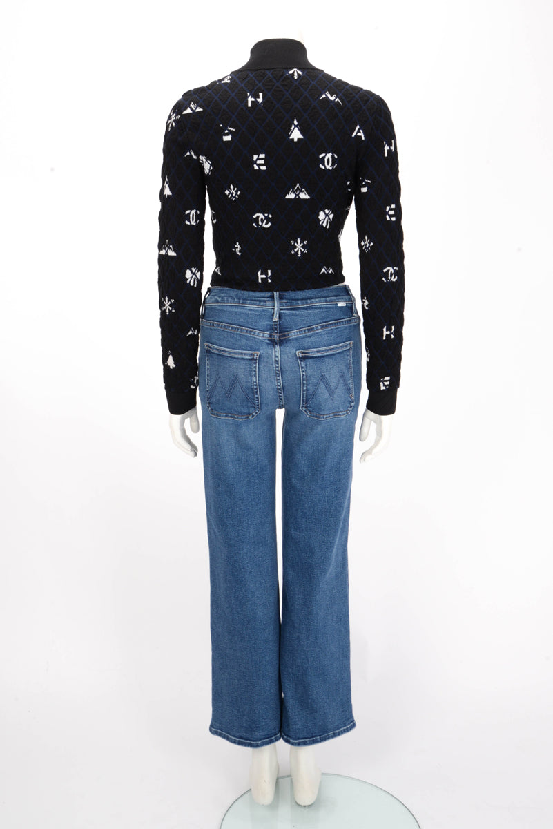 Mother Blue Denim Patch Pocket Mid Rise Maven Jeans 24