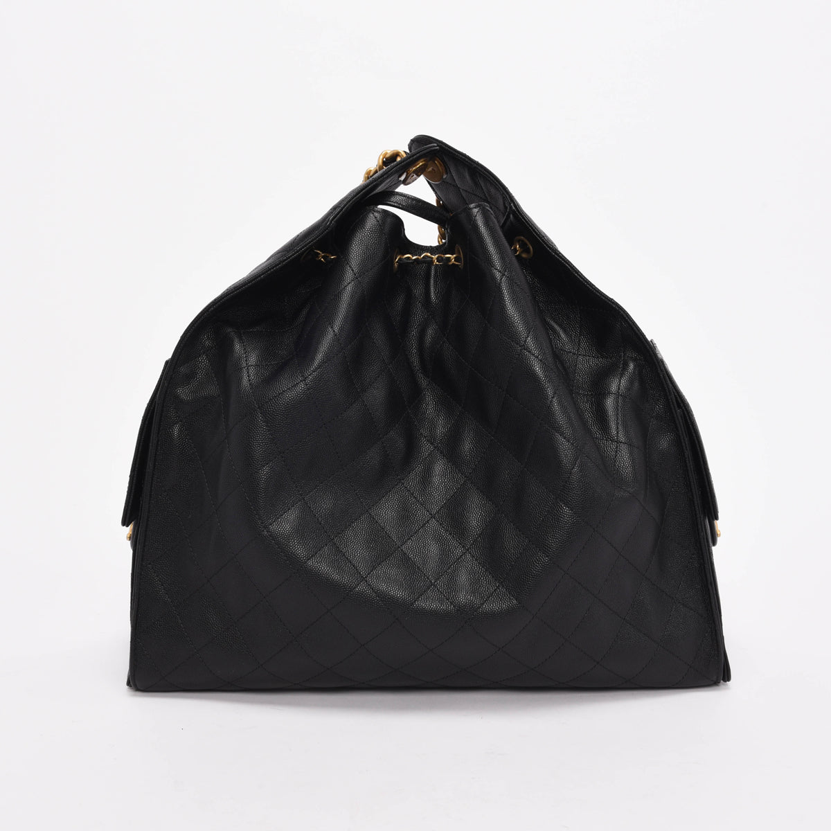 Chanel Black Caviar Large 25 Hobo Bag