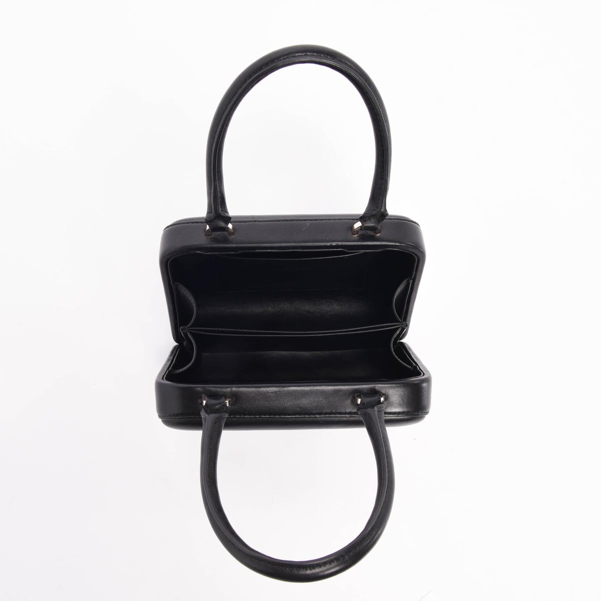 Simone Rocha Black Lambskin Mini Handheld Case With Pearl Strap