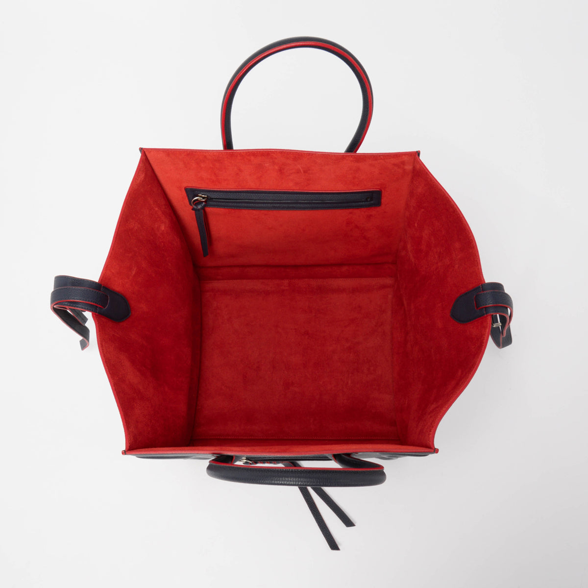 Celine Navy & Red Bullcalf Medium Phantom Luggage Tote