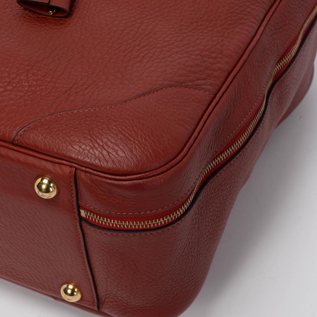 Hermes Rouge H Clemence Victoria Travel Bag 50