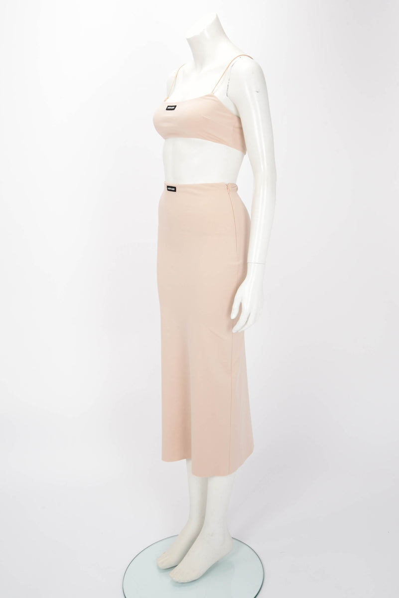 Miu Miu Cammeo Jersey Stretch Midi Skirt IT 36