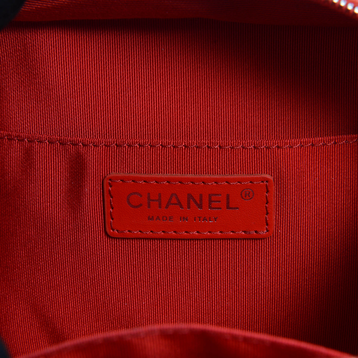 Chanel Red Quilted Leather Mini CC Box Camera Bag