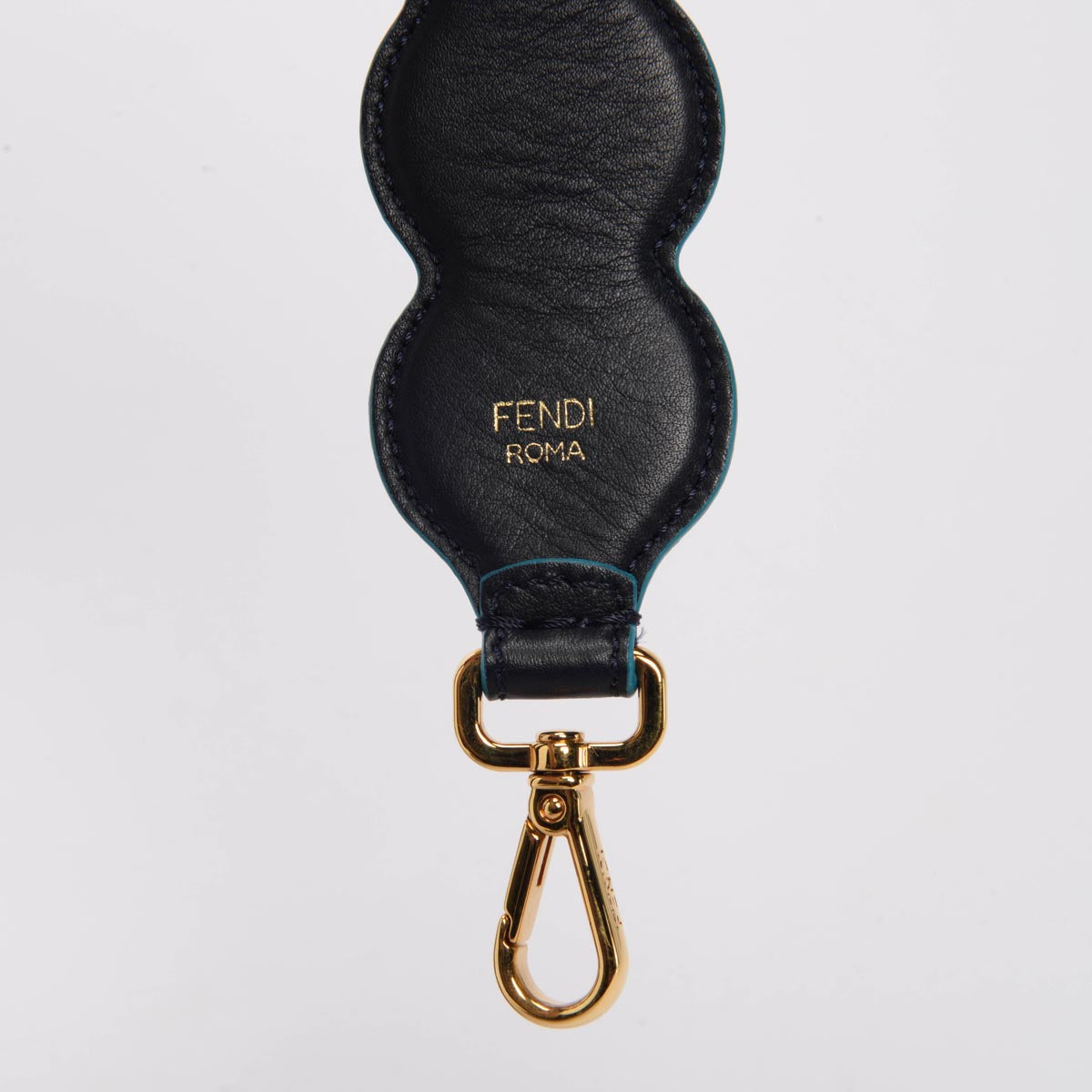 Fendi Black Spike Studded Strap You Bag Strap