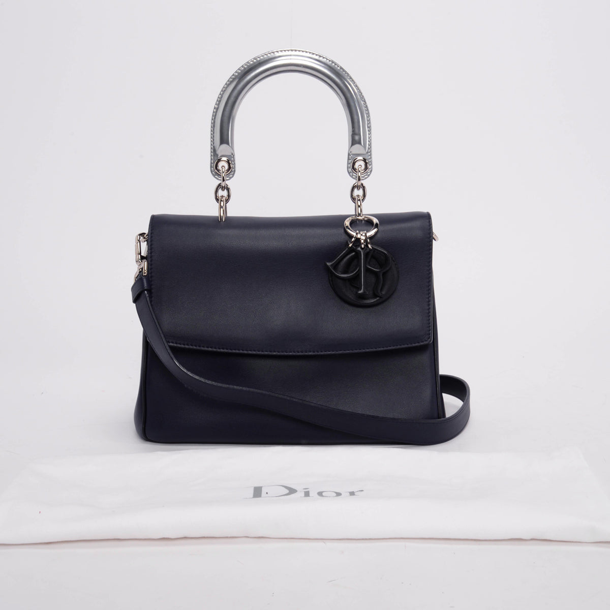 Dior Deep Blue Calfskin Dior Be Small Flap Bag