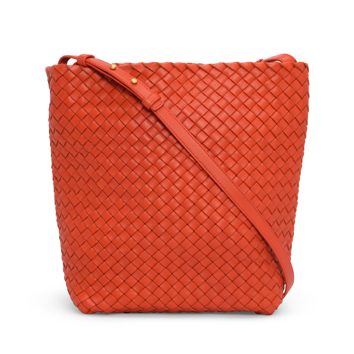 Bottega Veneta Burnt Orange Intrecciato Cross Body Bag