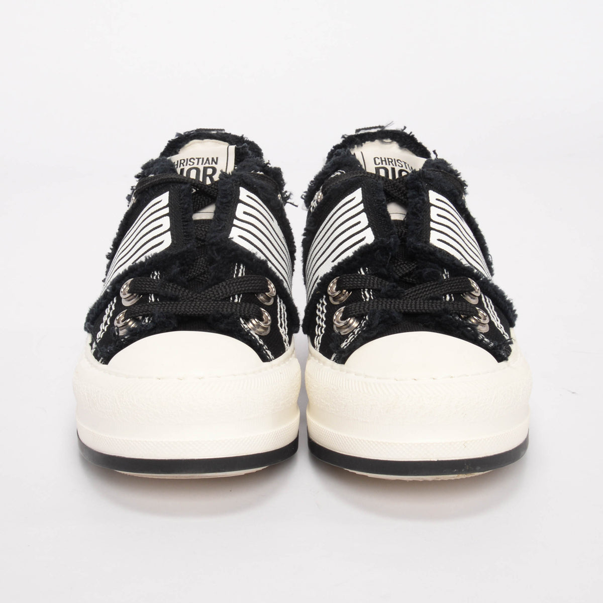 Dior Black Canvas Walk'N'Dior Sneakers 36