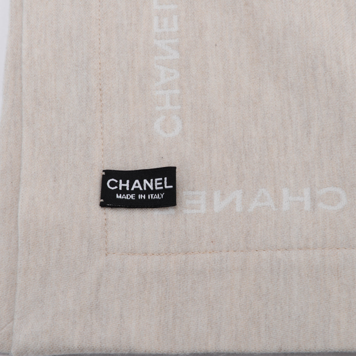 Chanel Beige Wool Coco Chanel Throw