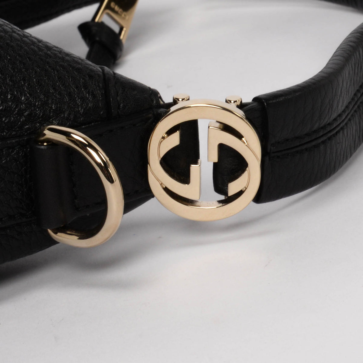 Gucci Black Grained Calfskin Small Miss GG Hobo Bag