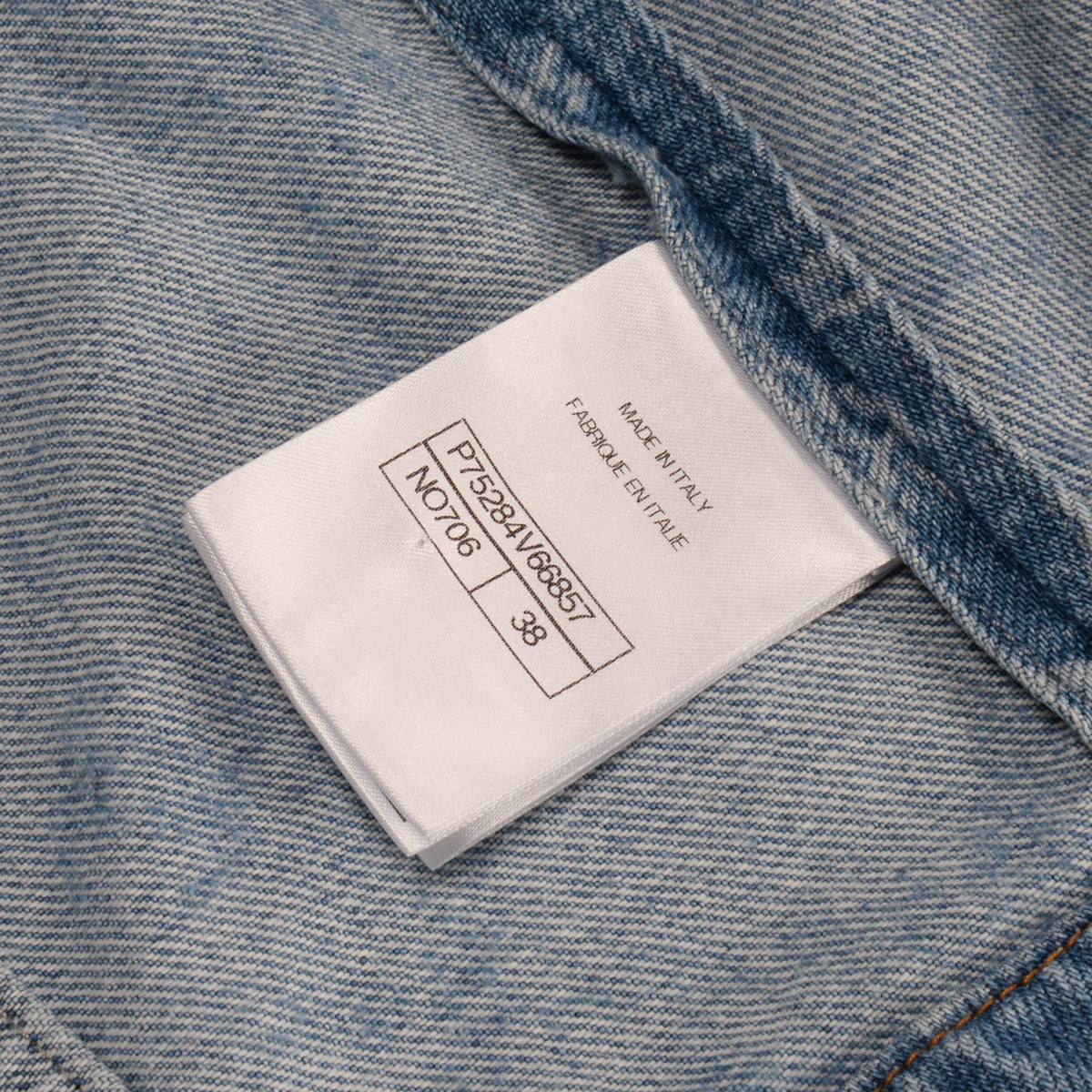 Chanel Blue Denim CC Camellia Jacket FR 38