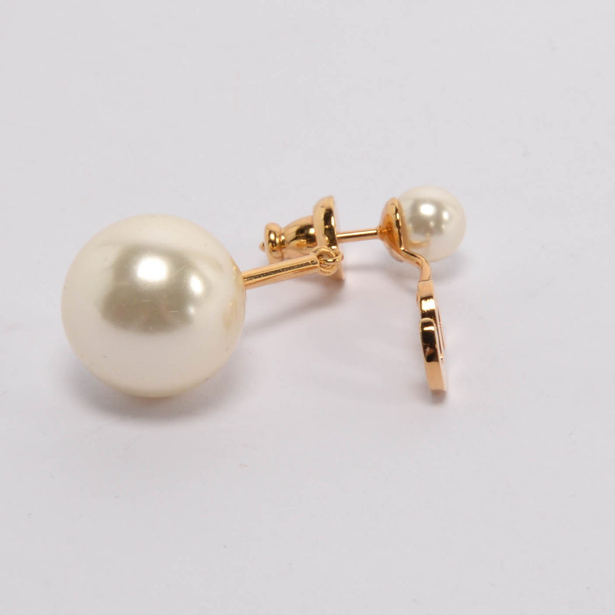 Dior Gold Tone Faux Pearl My ABCDior Tribales Letter S Single Earring