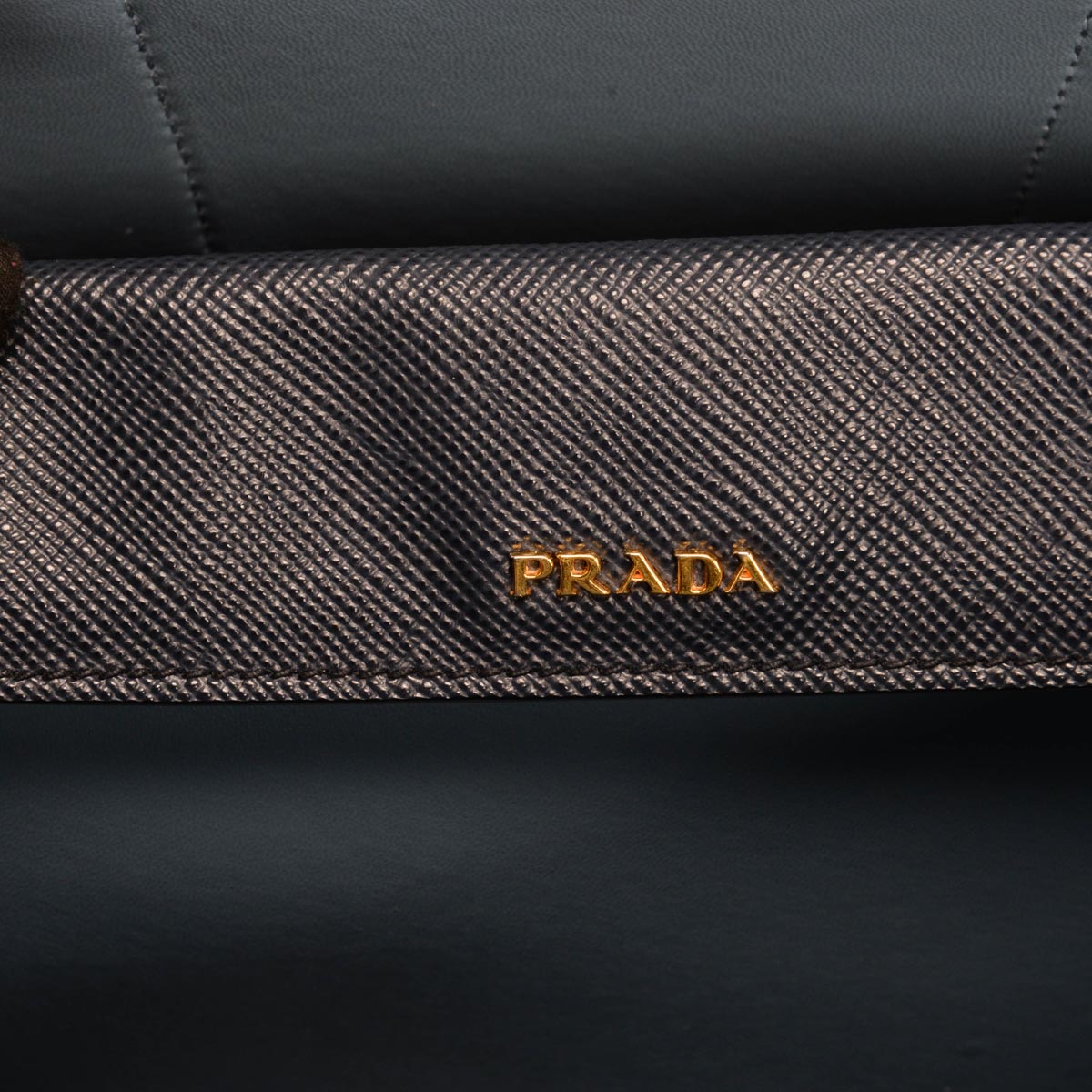 Prada Navy Saffiano Medium Double Bag