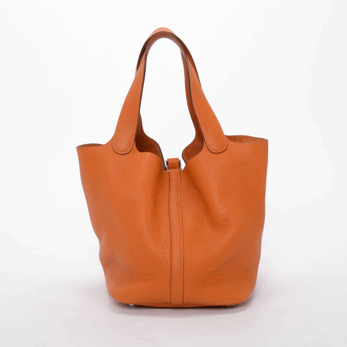 Hermes Orange Clemence Picotin 22