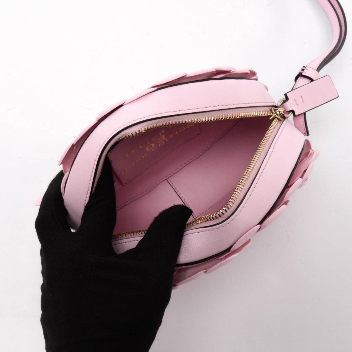 Valentino Pink Lambskin 03 Rose Edition Atelier Round Cross Body Bag