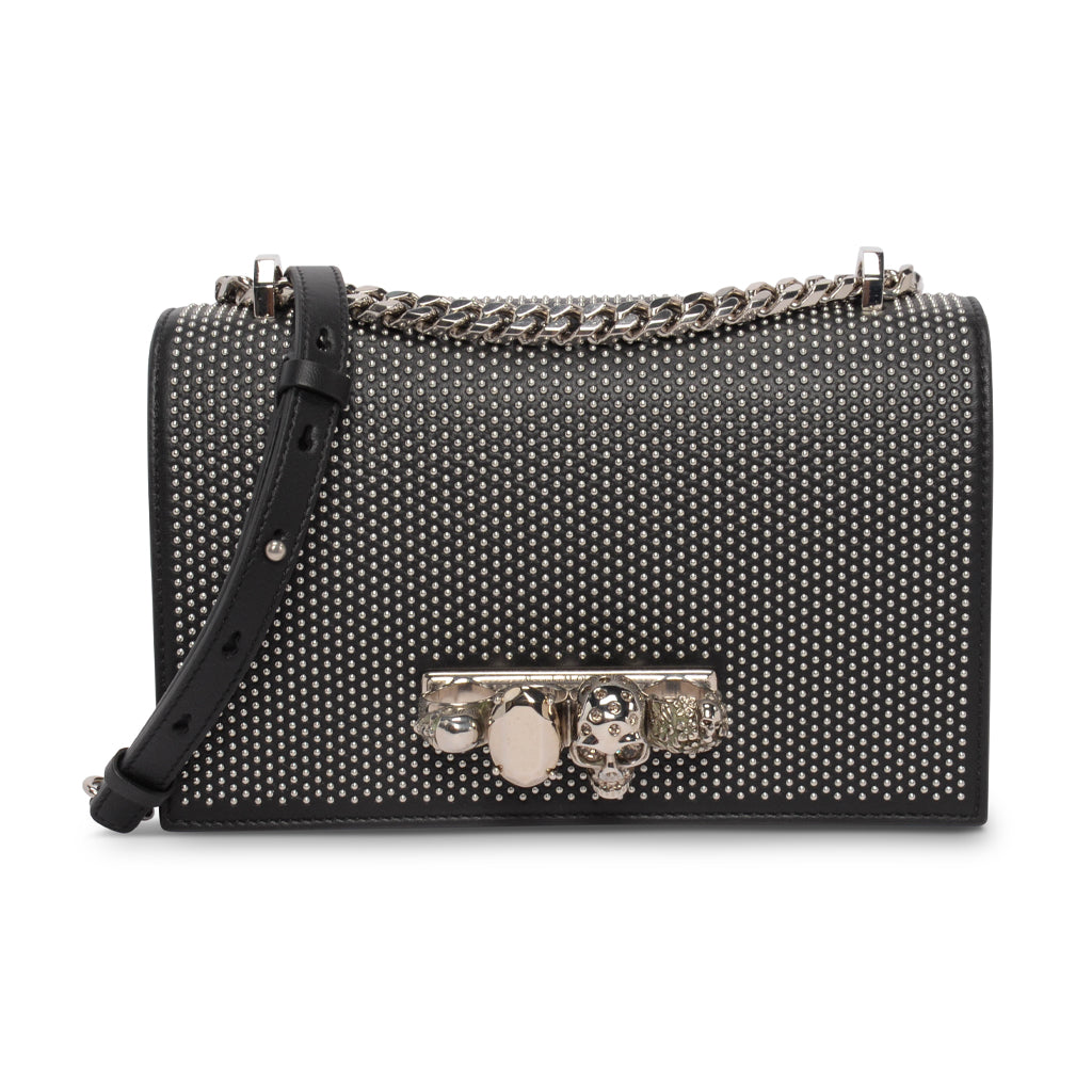 Alexander McQueen Black Studded Knuckle Cross Body Bag