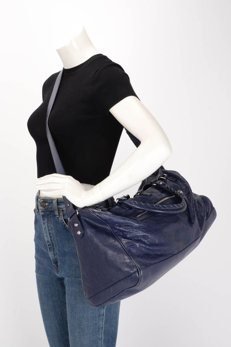 Balenciaga Indigo Arena Lambskin City Duffle Bag