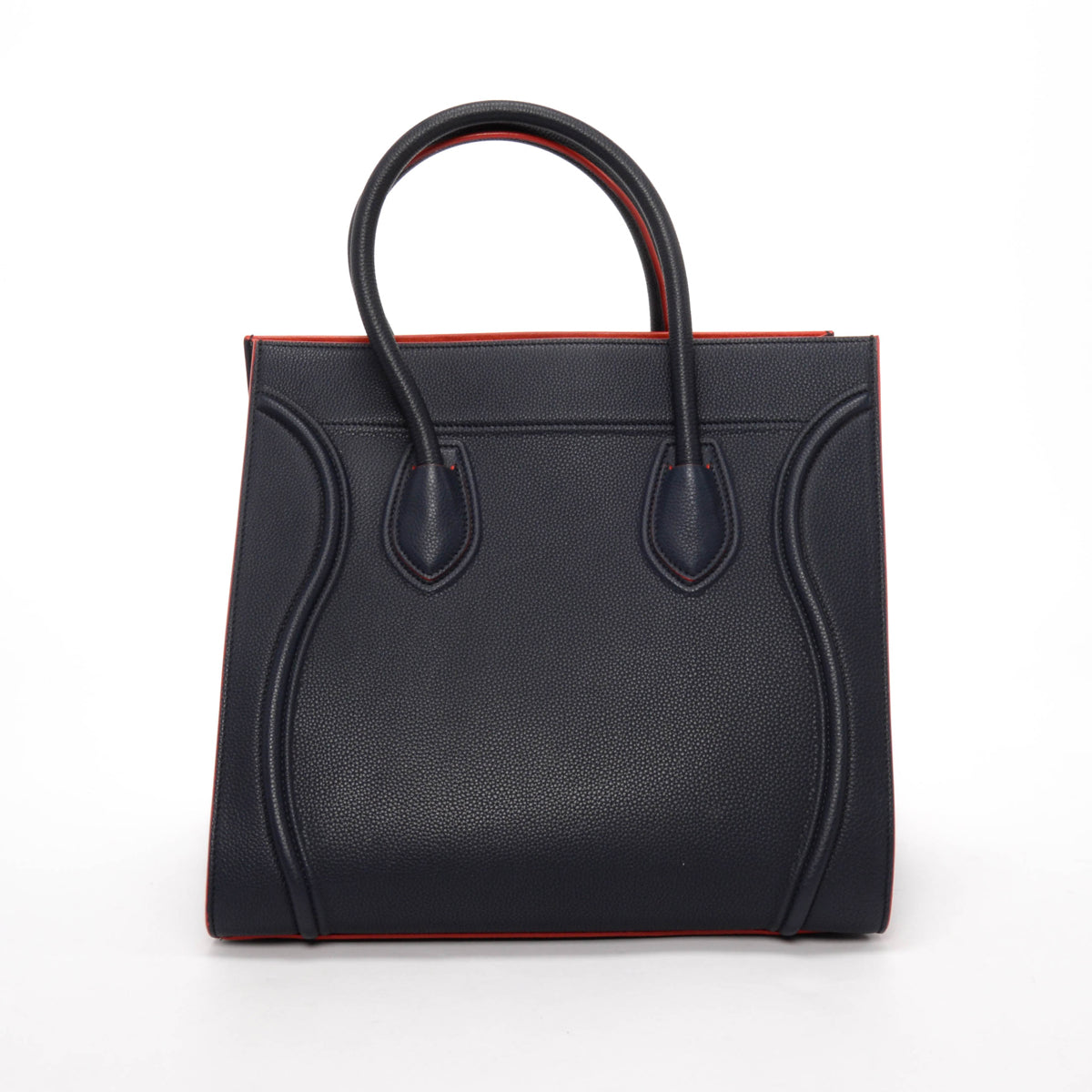 Celine Navy & Red Bullcalf Medium Phantom Luggage Tote