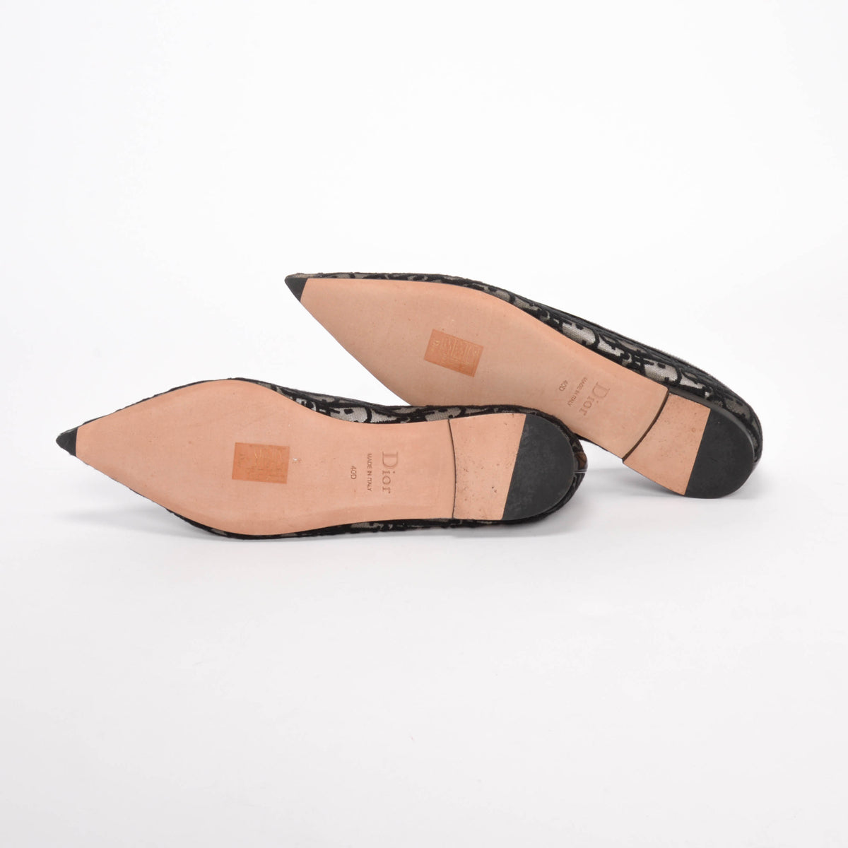 Dior Black Transparent Oblique Mesh Adiorable Ballet Flats 40