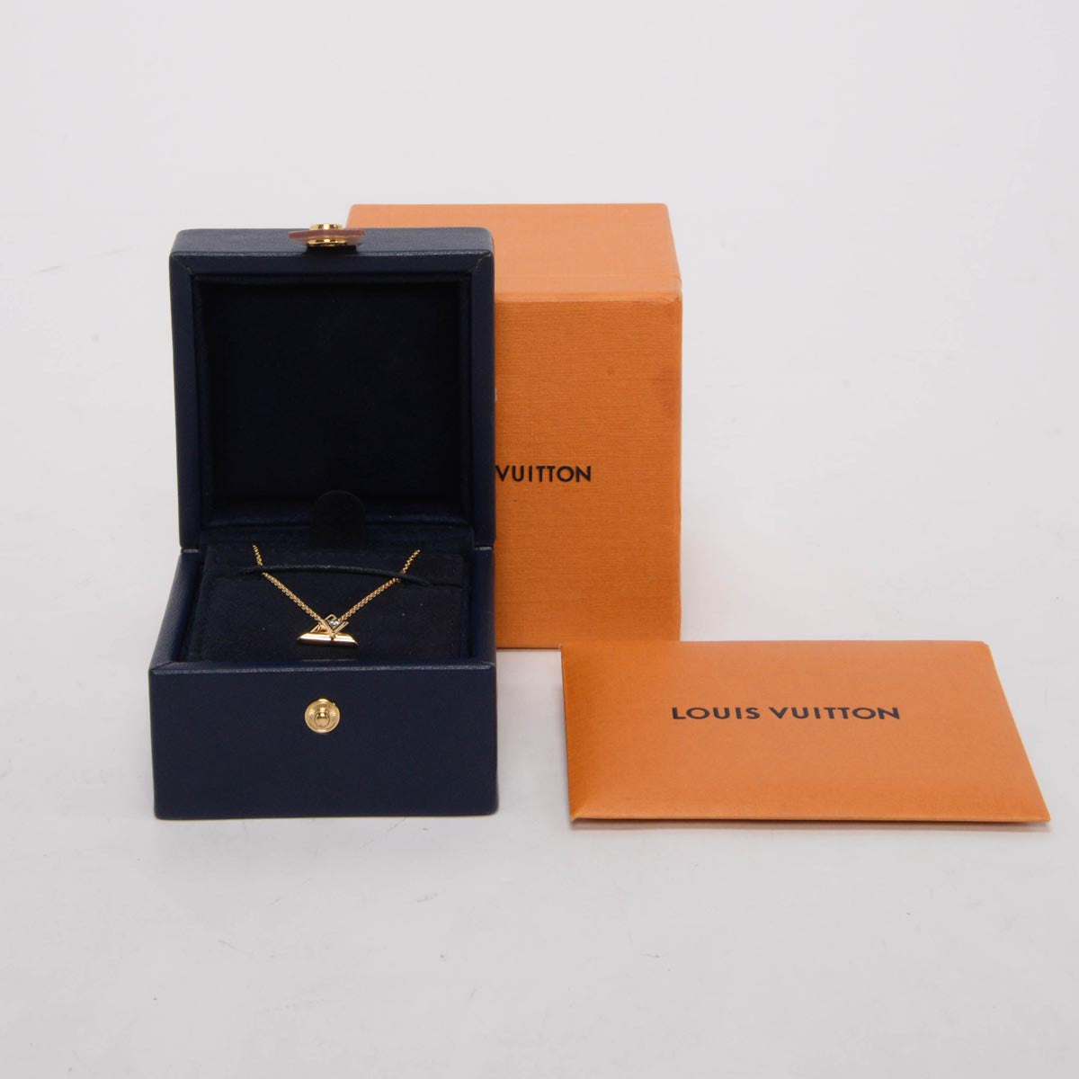 Louis Vuitton Yellow Gold & Diamond Small Volt One Necklace