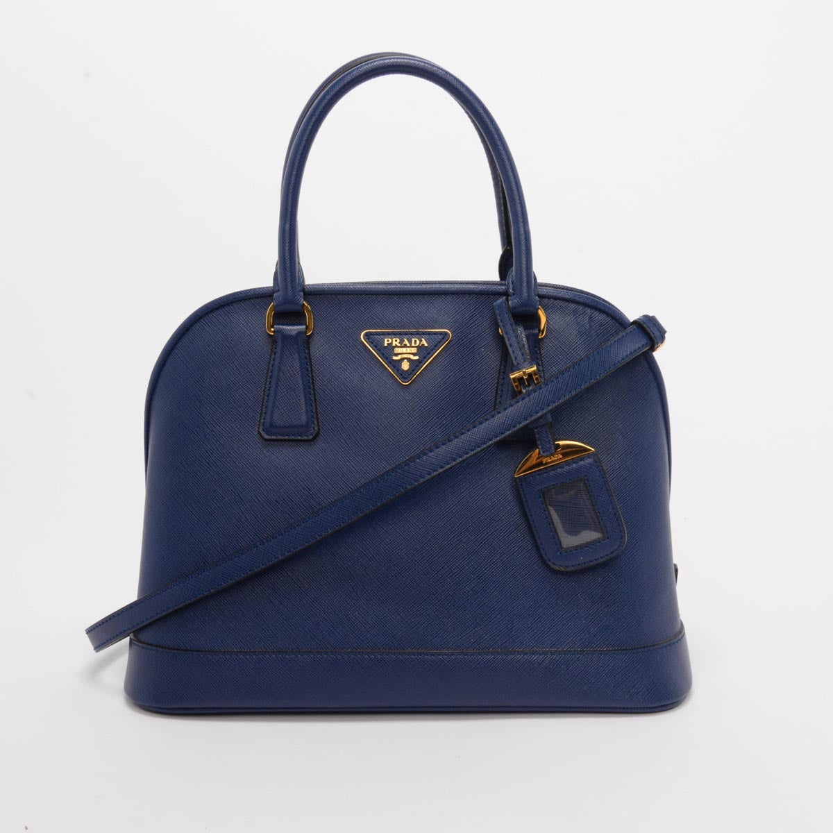 Prada Bluette Saffiano Small Promenade Tote