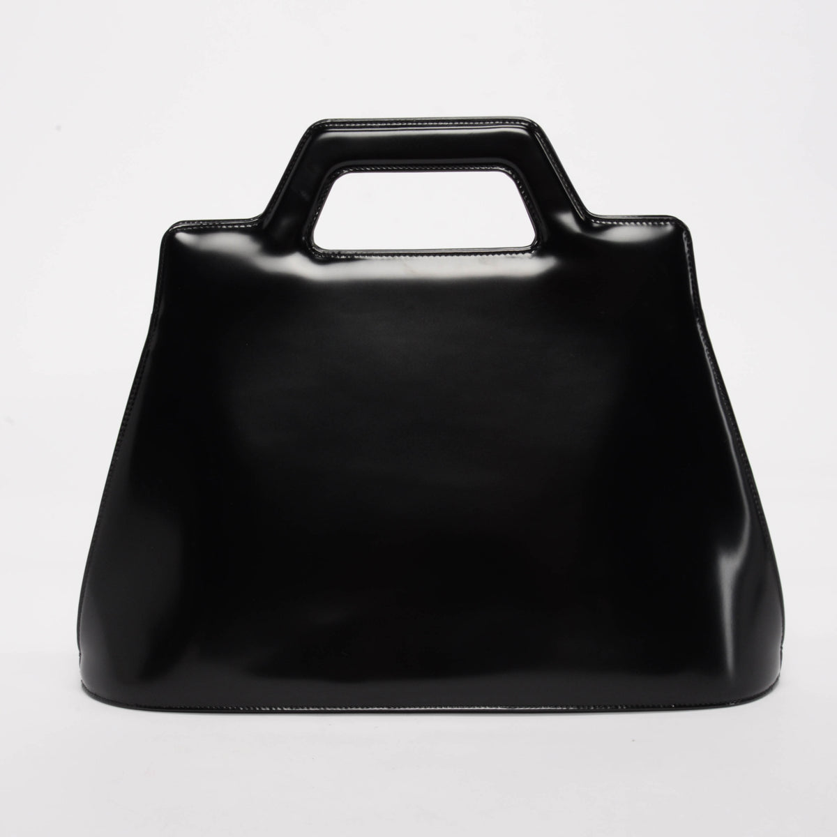 Ferragamo Black Hi-Shine Wanda Top Handle Bag
