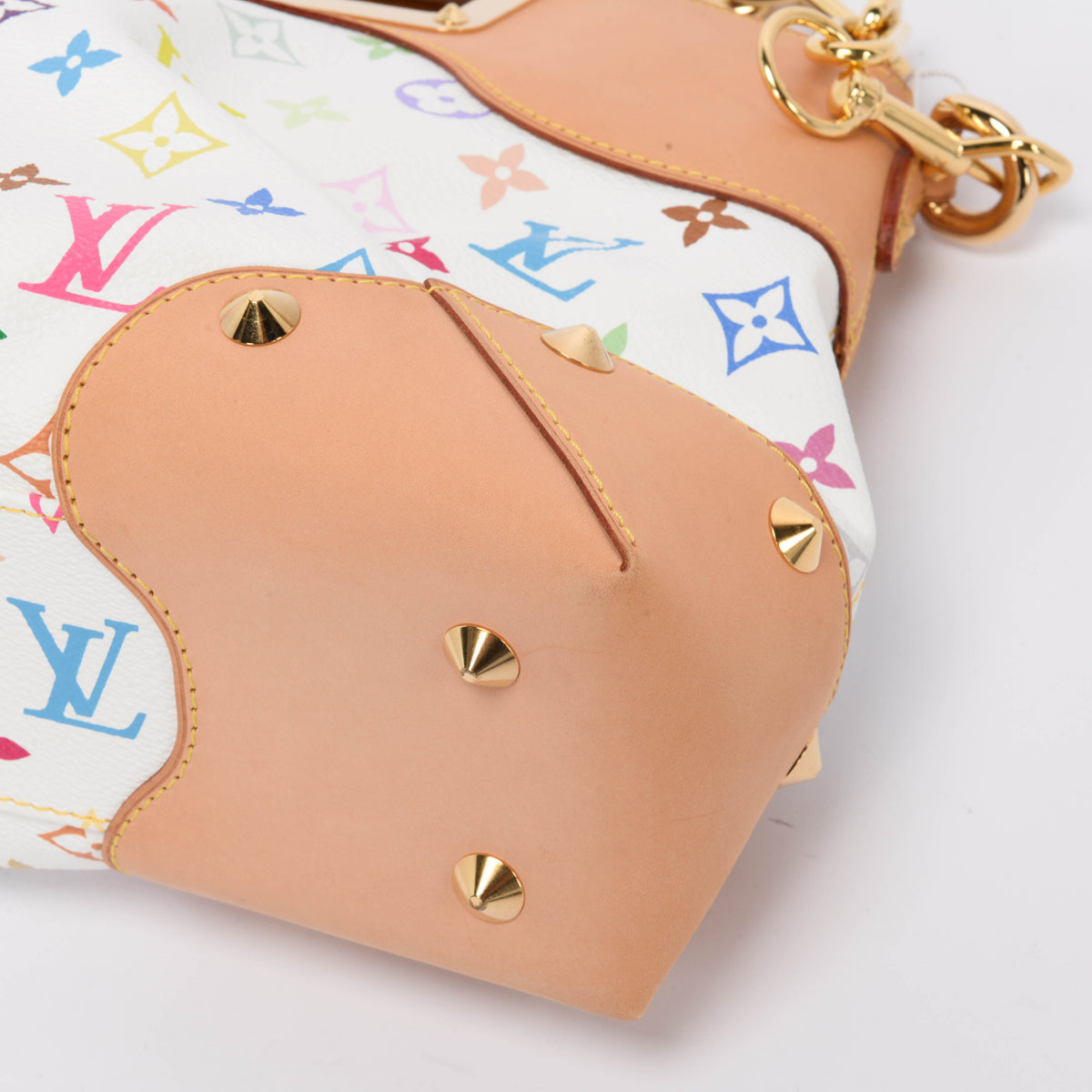 Louis Vuitton White Monogram Multicolore Judy MM Clutch