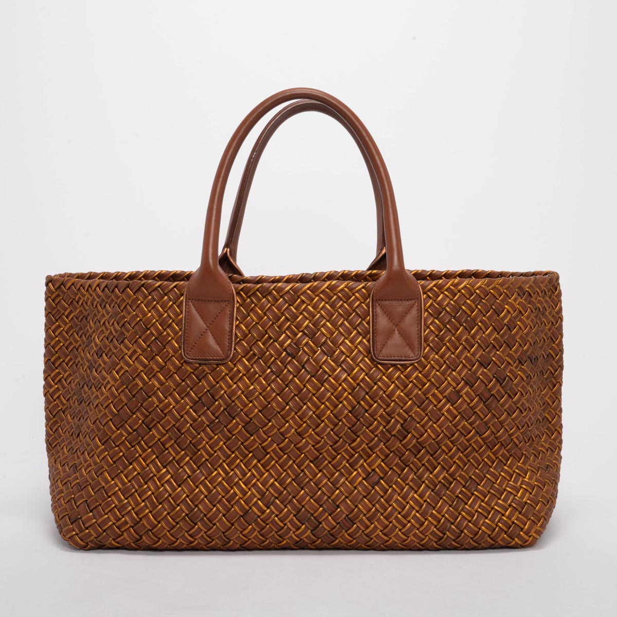 Bottega Veneta Bronze Intrecciato Medium Cabat Tote