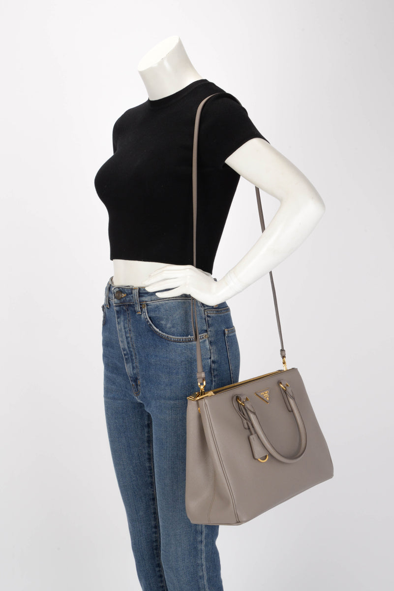 Prada Argilla Saffiano Lux Large Galleria Tote