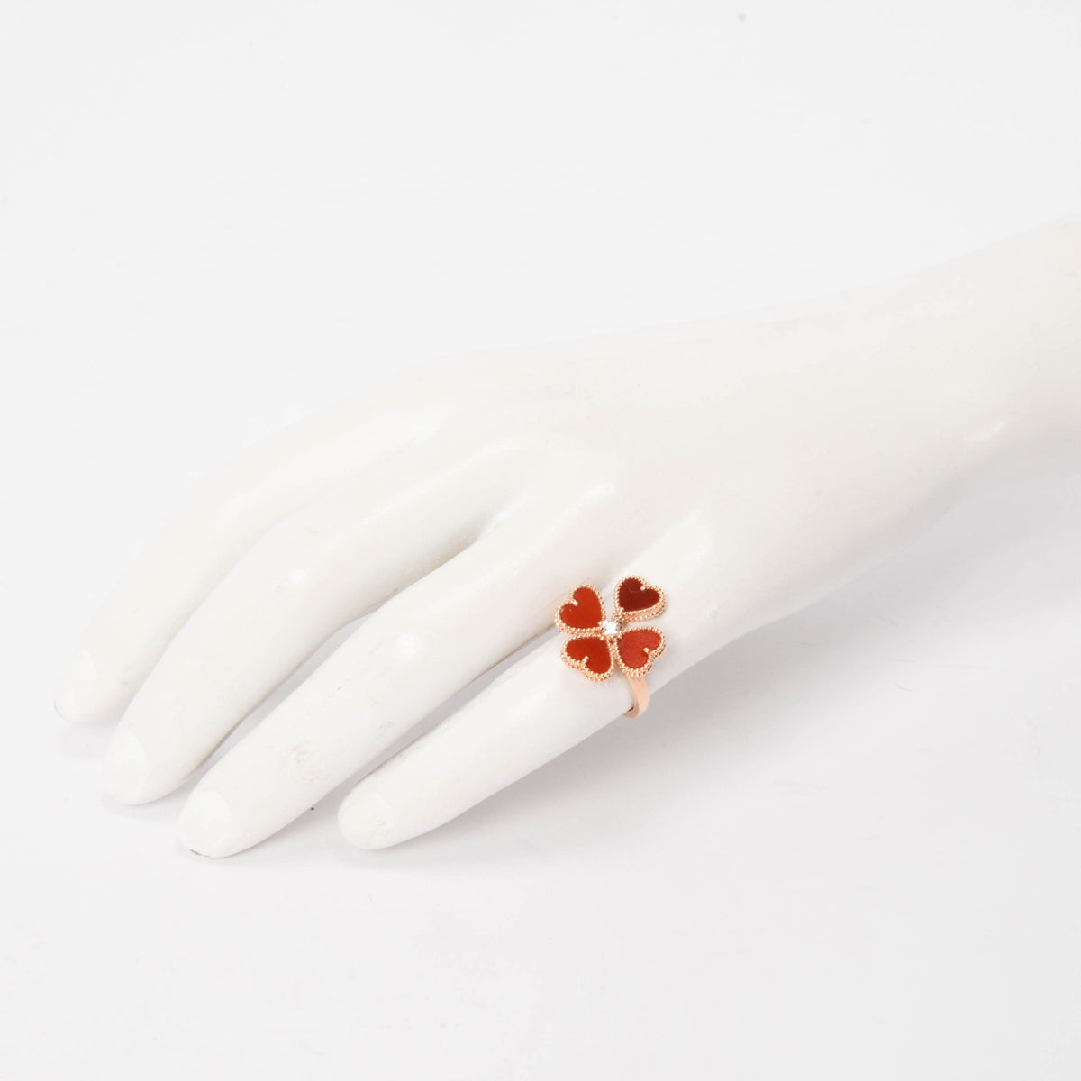 Van Cleef & Arpels Carnelian Sweet Hearts Ring