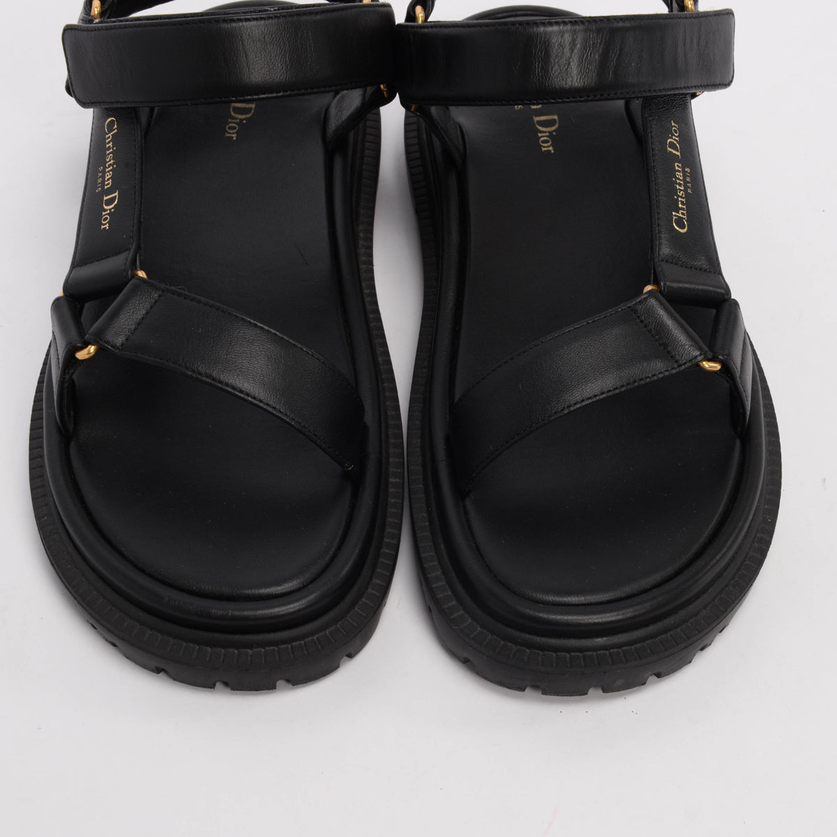 Dior Black Calfskin D-Wave Sandals 42