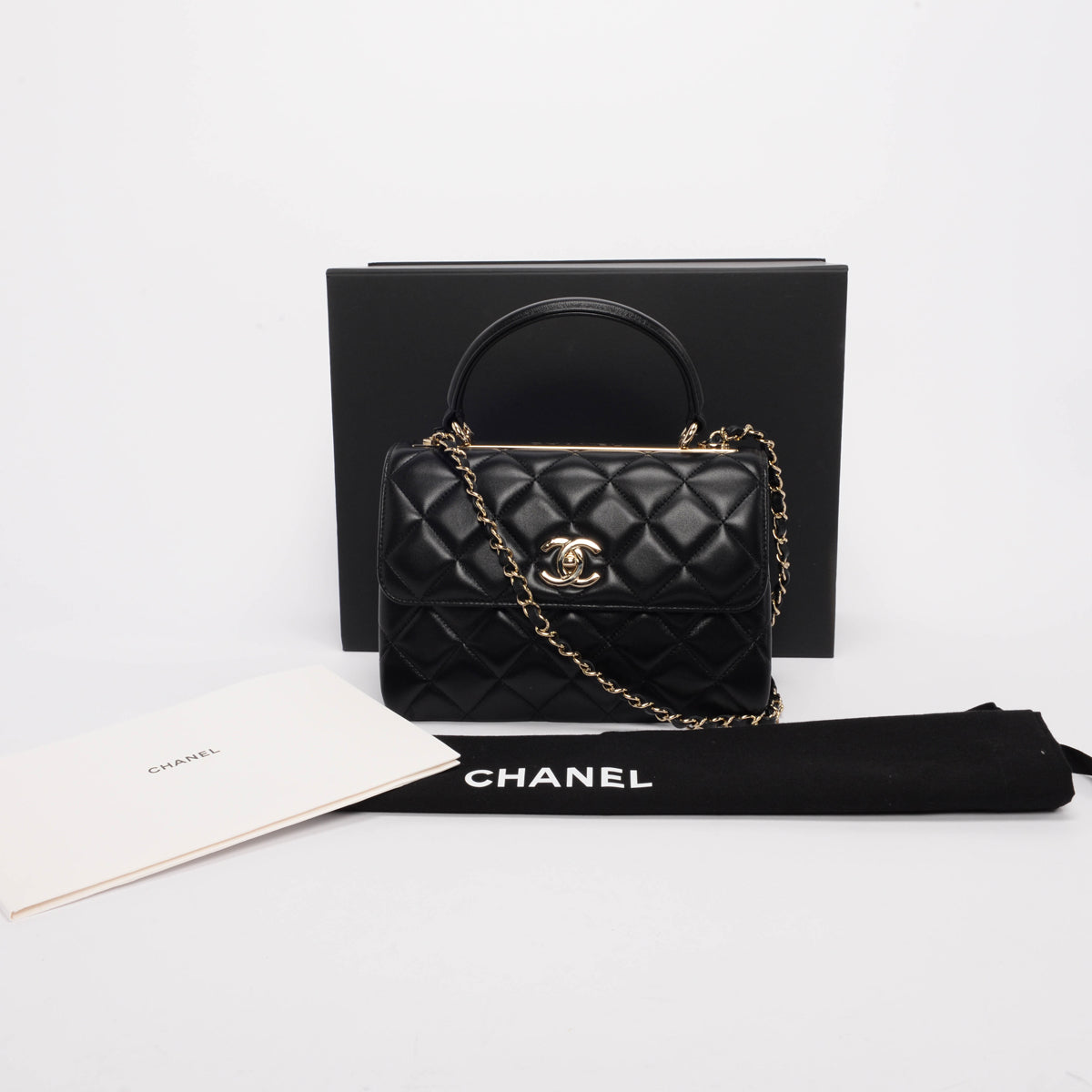 Chanel Black Quilted Lambskin Small Trendy CC Bag