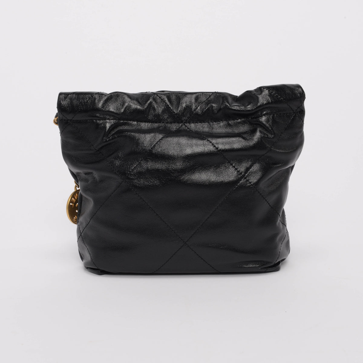 Chanel Black Shiny Calfskin 22 Mini Bag