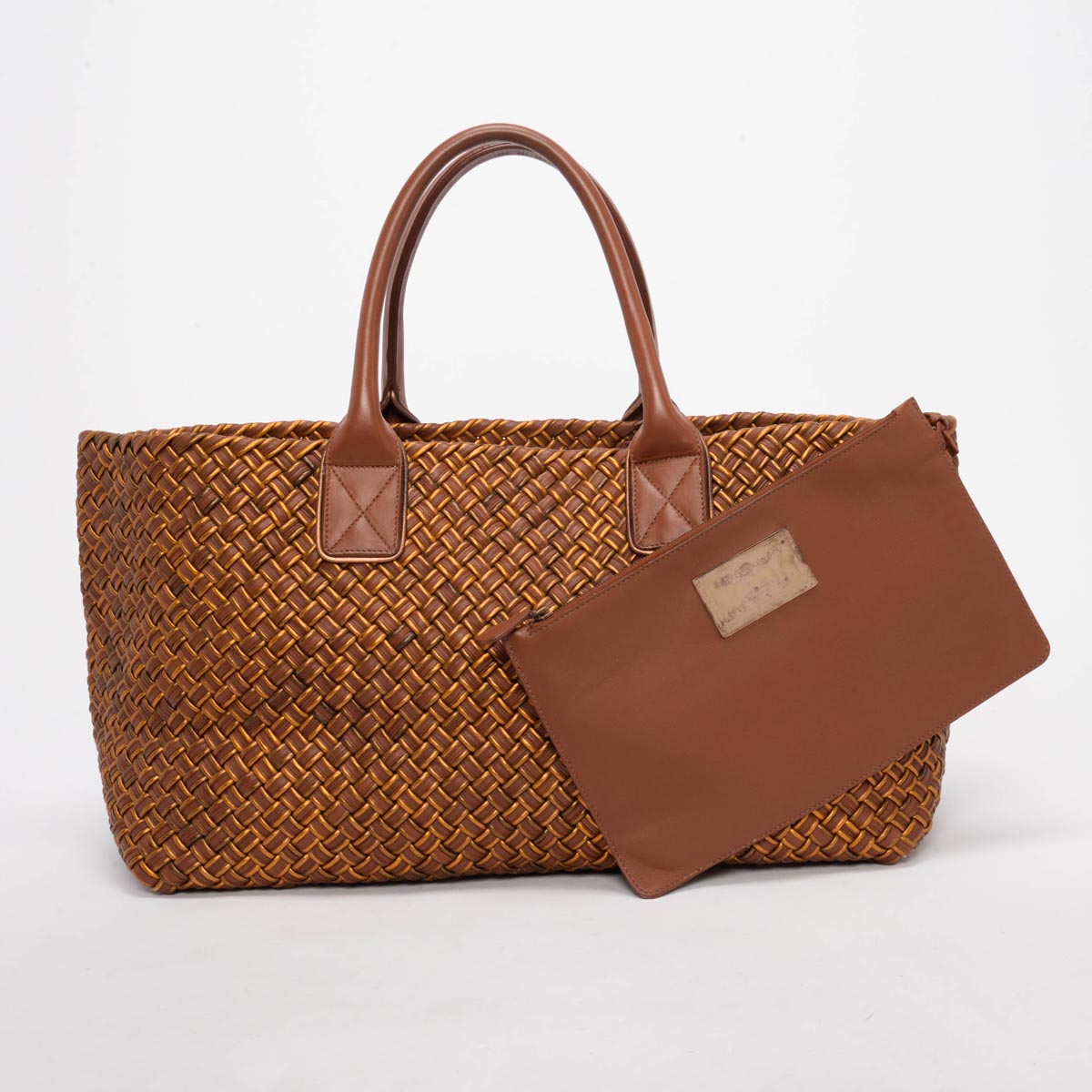 Bottega Veneta Bronze Intrecciato Medium Cabat Tote