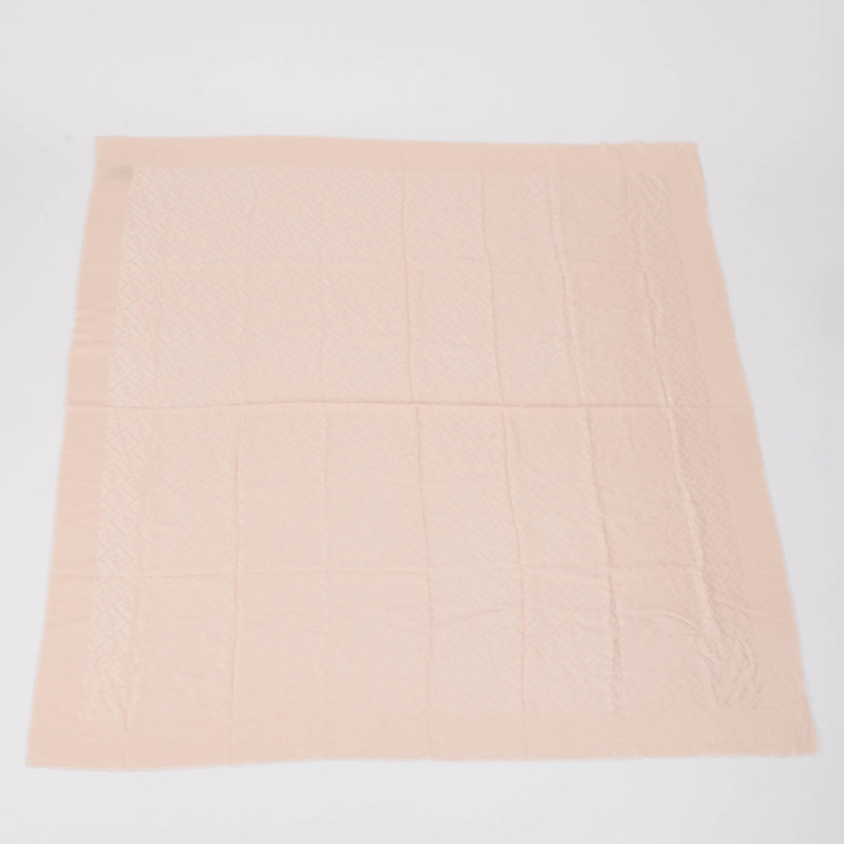 Fendi Pink Silk FF Shawl Scarf