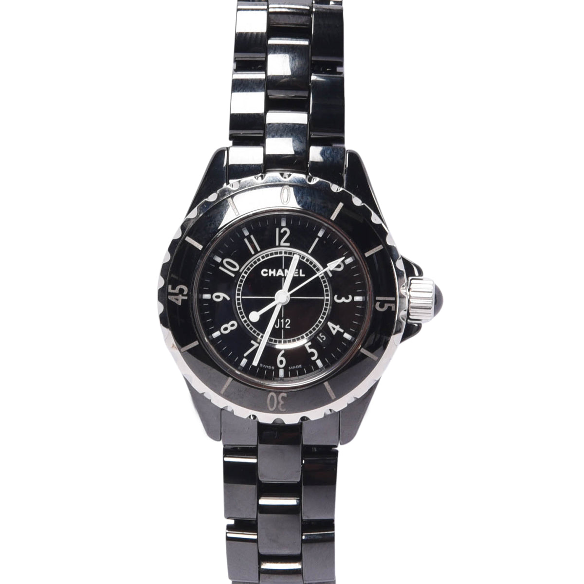 Chanel Black Ceramic & Steel Classic J12 Watch