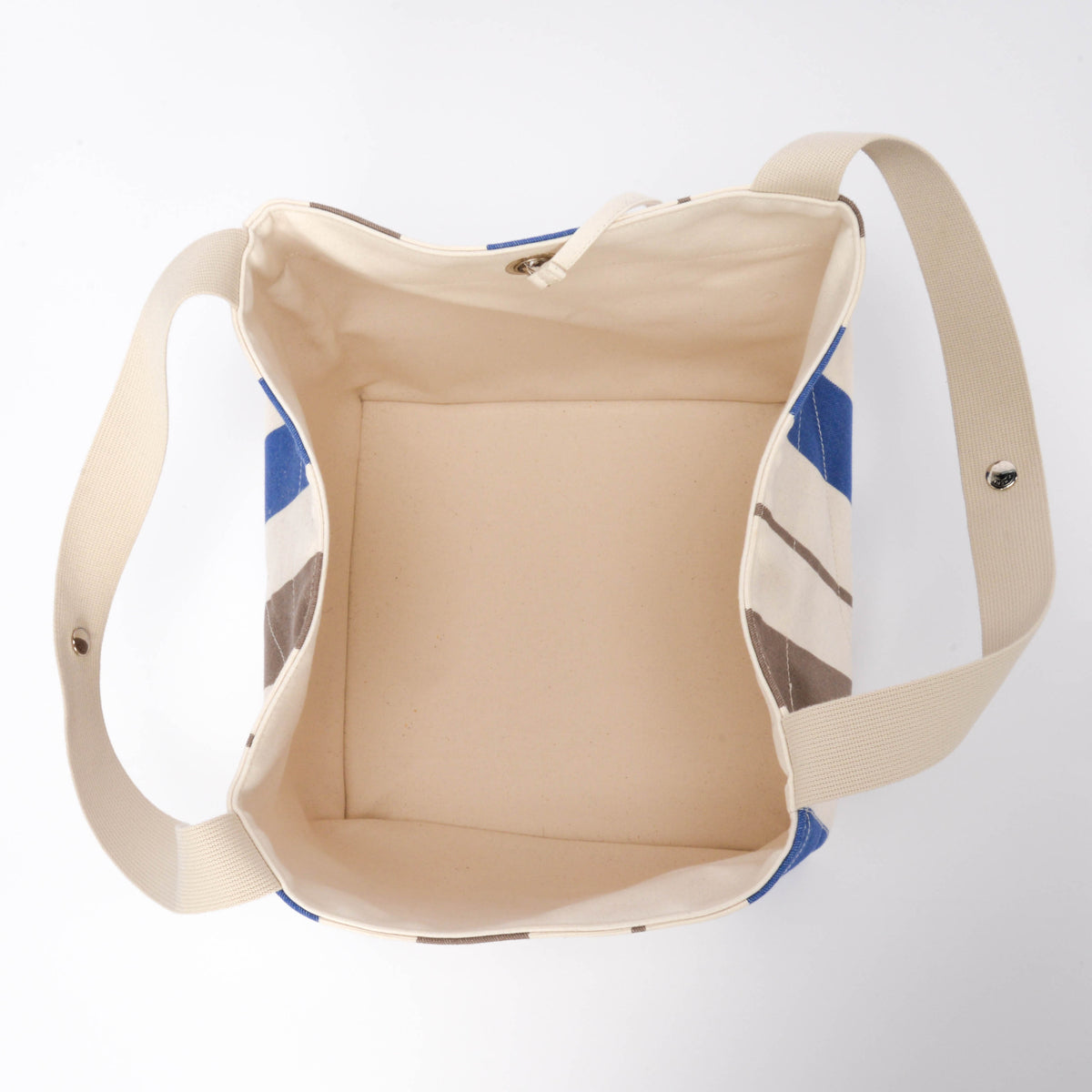 Hermes Blue Rocabar Canvas Zoulou Picnic Tote