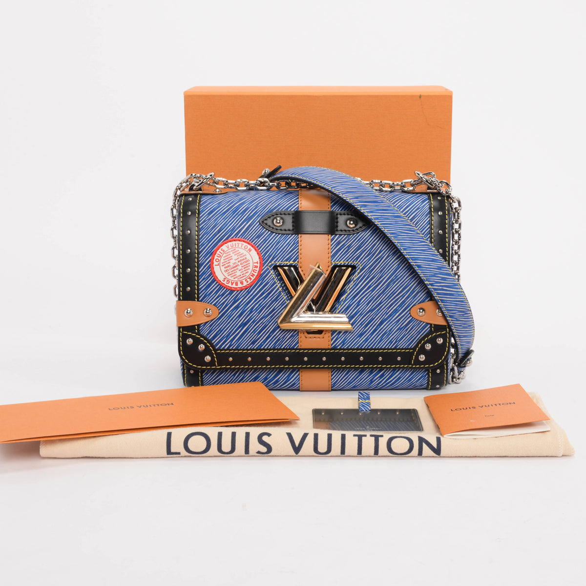 Louis Vuitton Denim Epi Trunks Twist MM Bag