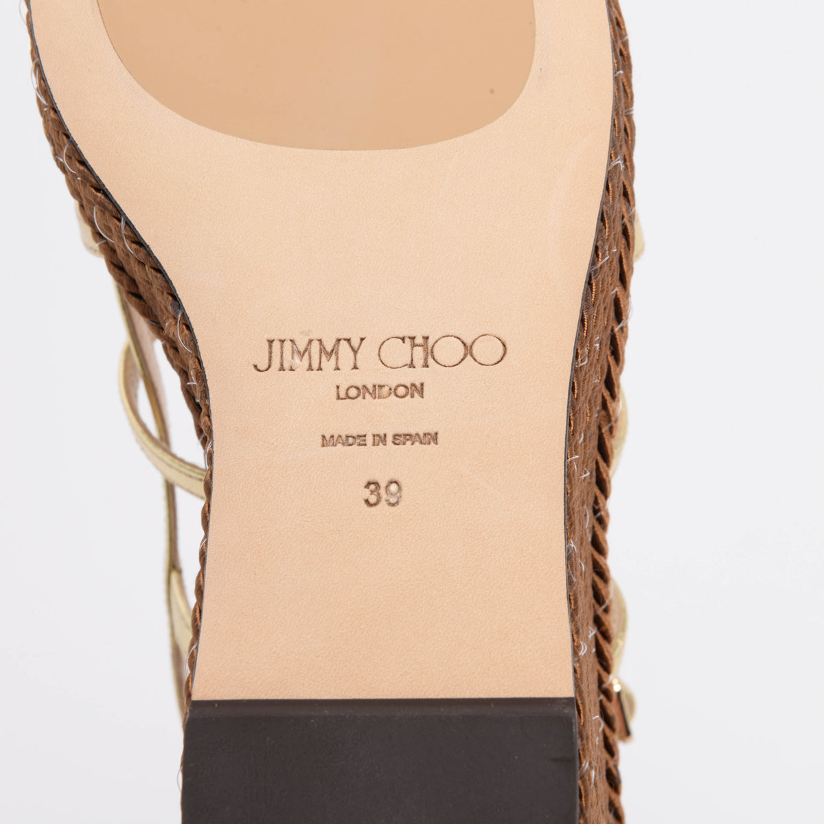 Jimmy Choo Brown Rope Ariela Espadrille Wedges 39