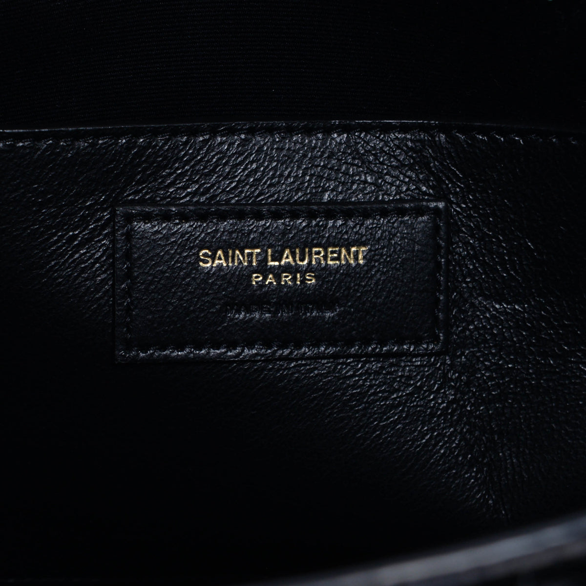 Saint Laurent Black Croc Embossed Medium Manhattan Shoulder Bag