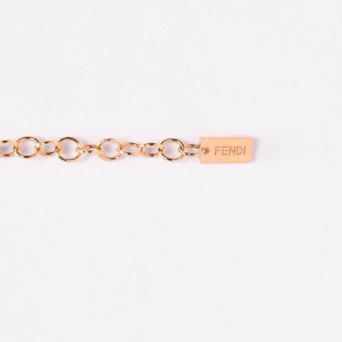 Fendi Gold Tone Metal Baguette Bracelet