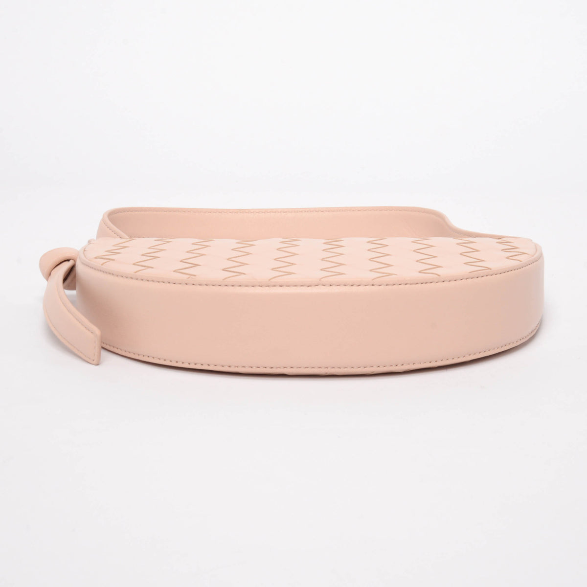 Bottega Veneta Light Pink Intrecciato Lambskin Mini Sunrise Bag