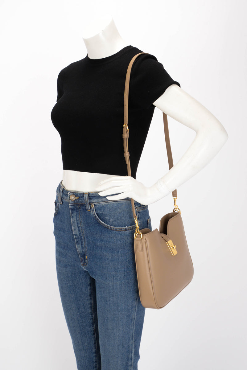 Celine Smoked Brown Smooth Calfskin Small Camille 16 Soft Bag