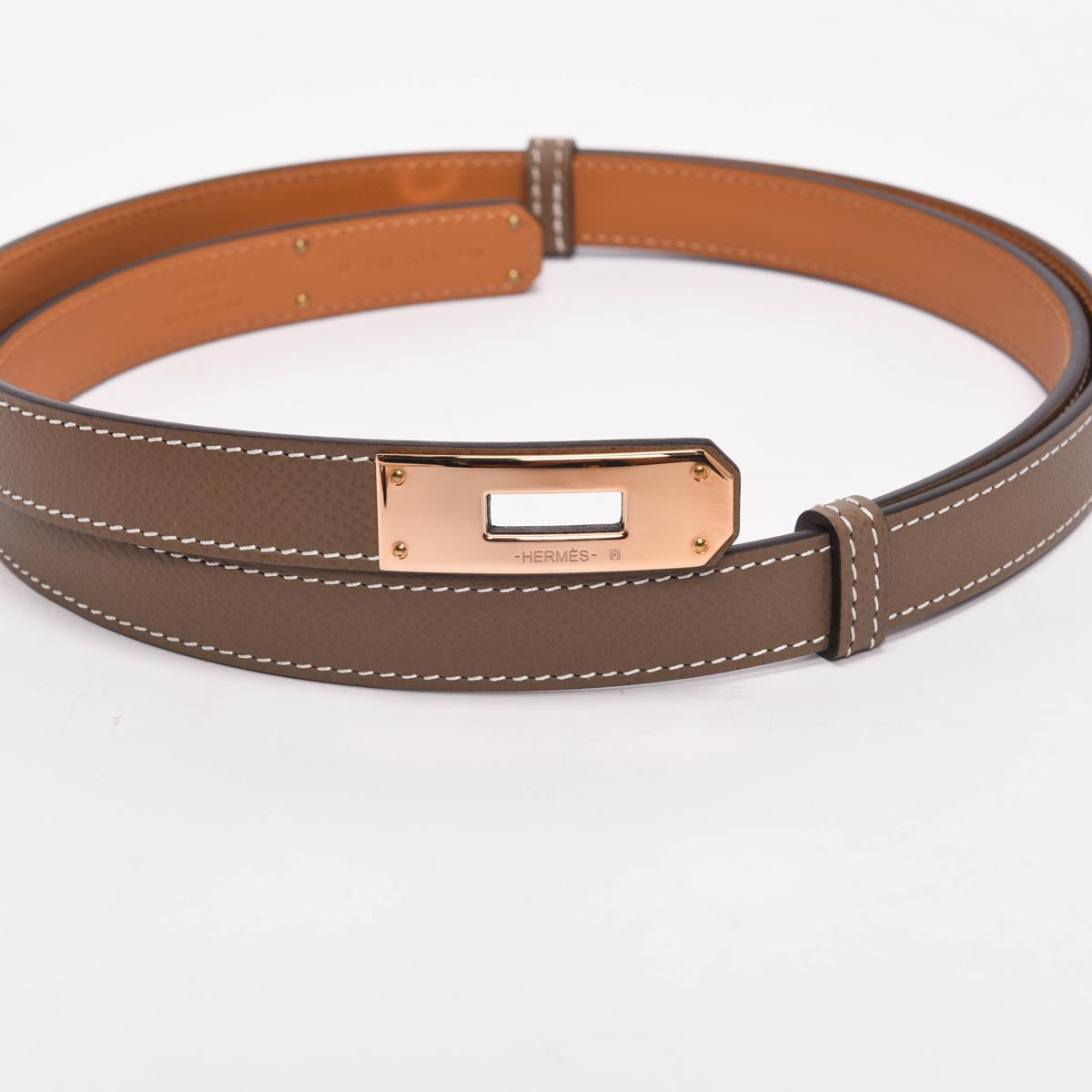 Hermes Etoupe Epsom Kelly 18 Belt RGHW