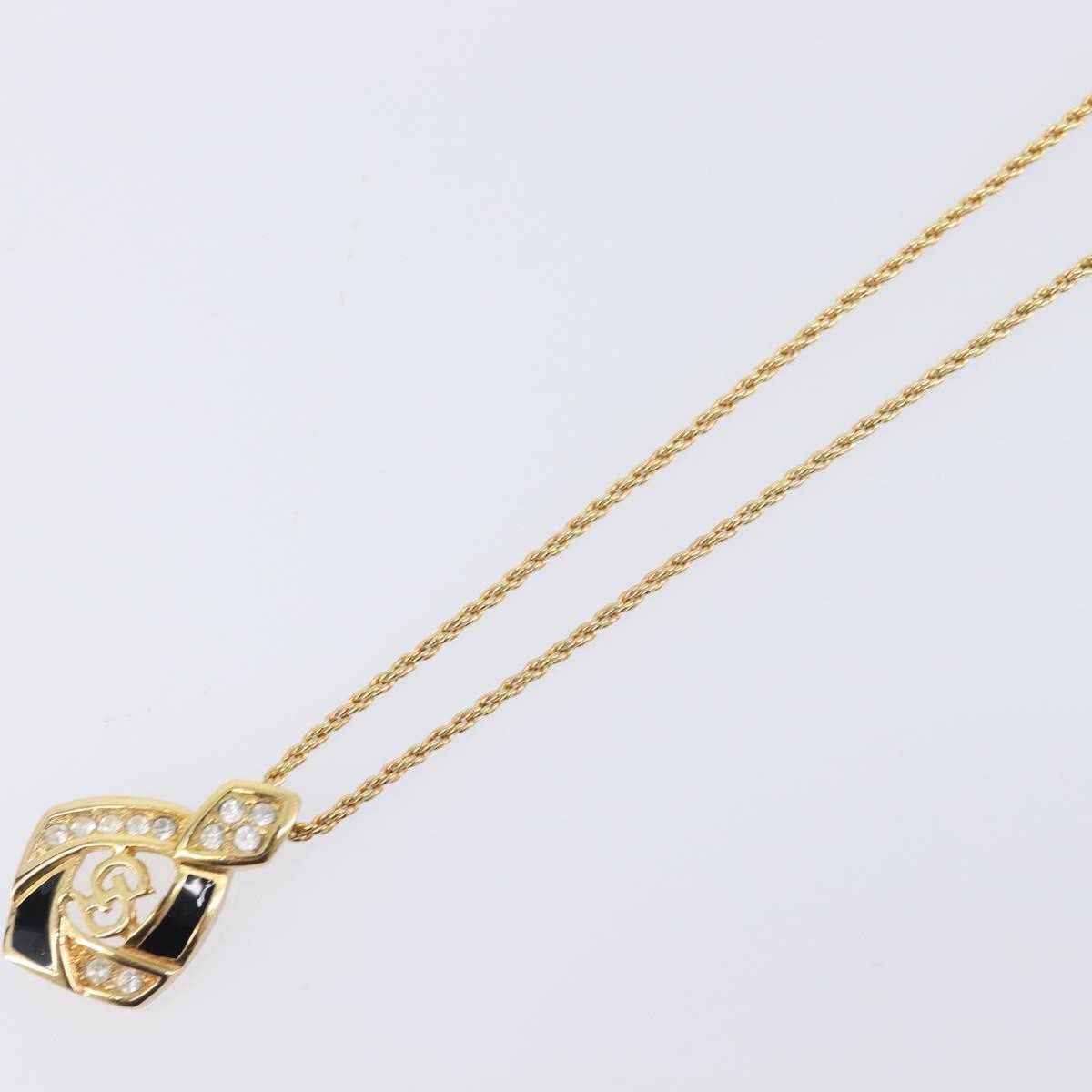 Dior Vintage Gold Tone Crystal Pendant