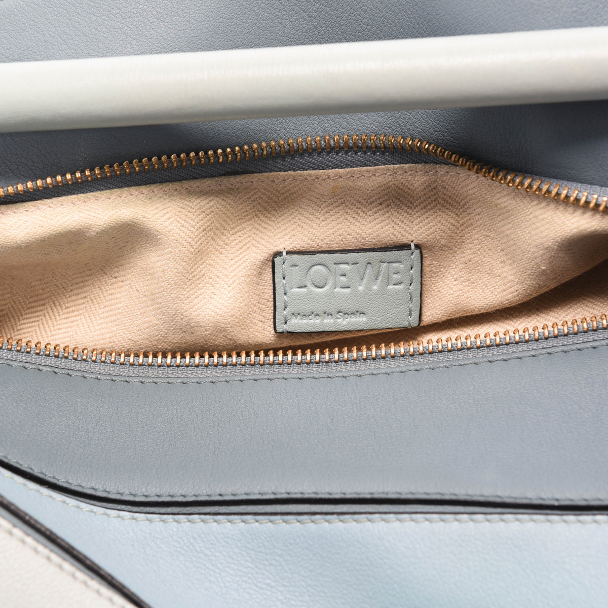 Loewe Blue Tri-Colour Calfskin Medium Puzzle Bag