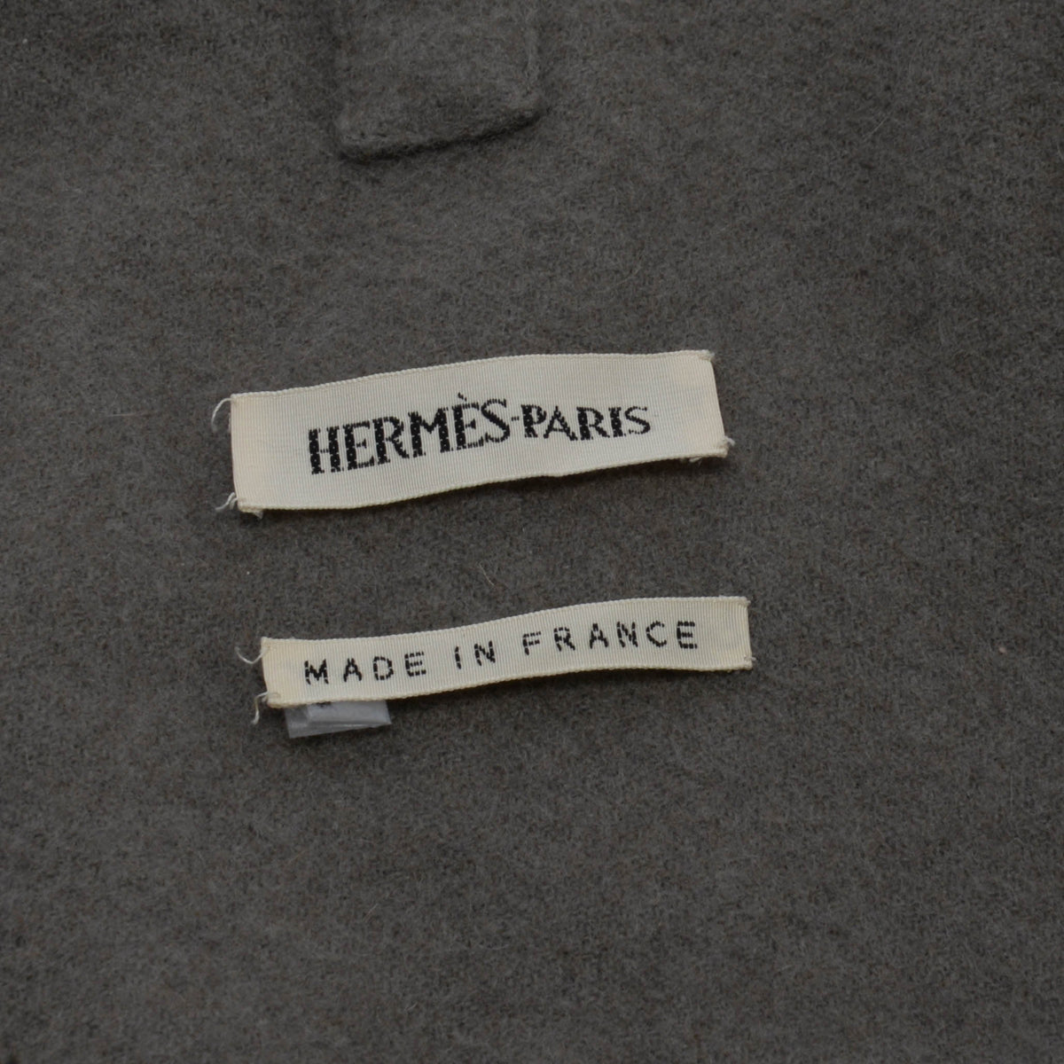 Hermes Grey Cashmere Double Layer Open Coat FR 40